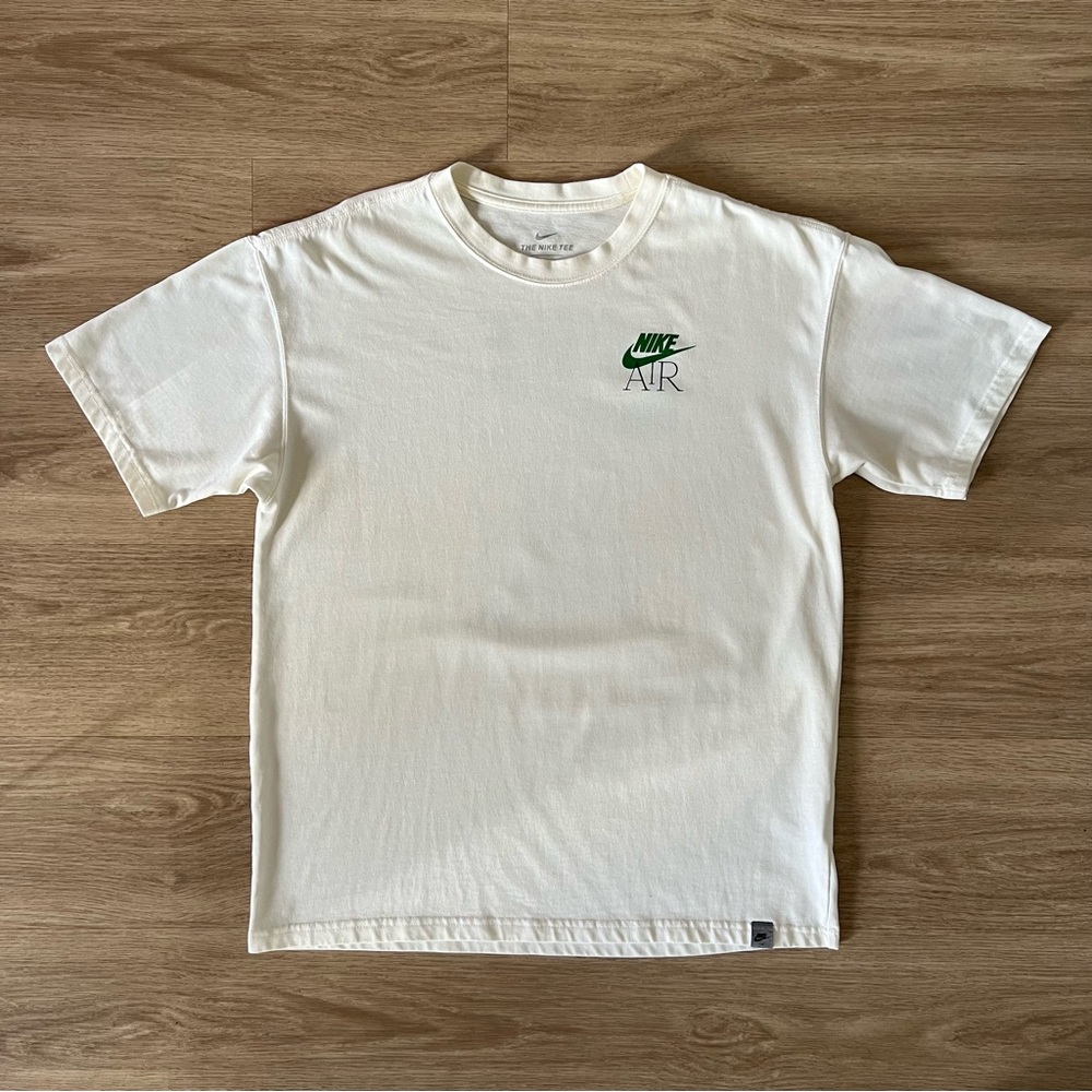 Nike Air White T-Shirt with Green Logo